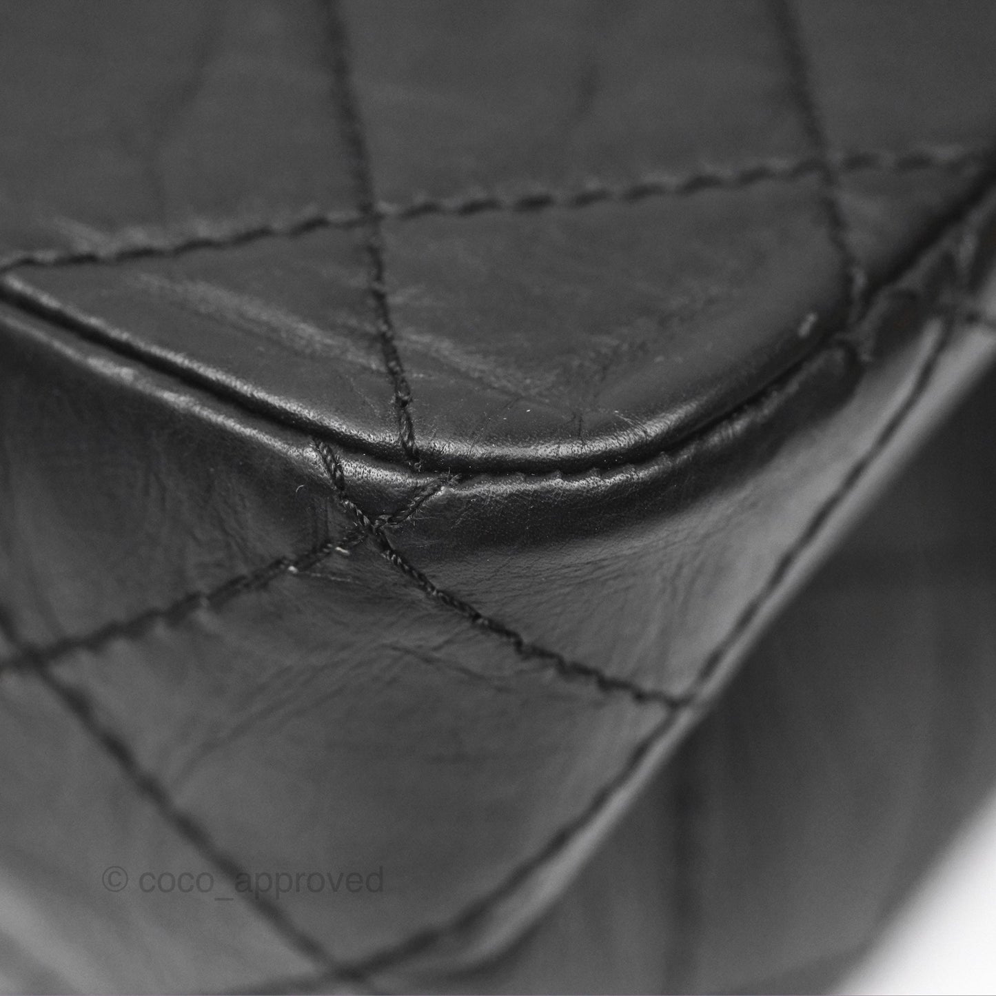 Chanel Reissue 227 Quilted Aged Calfskin Black Gold Hardware