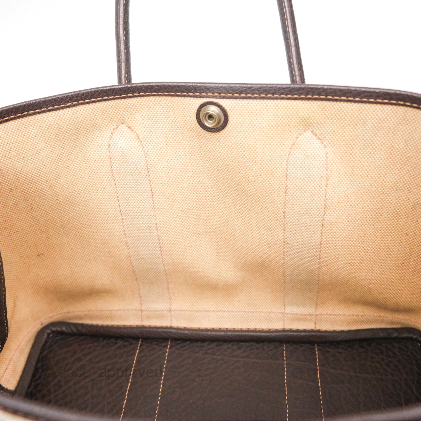 Hermès Garden Party 30 Canvas Brown/ Natural
