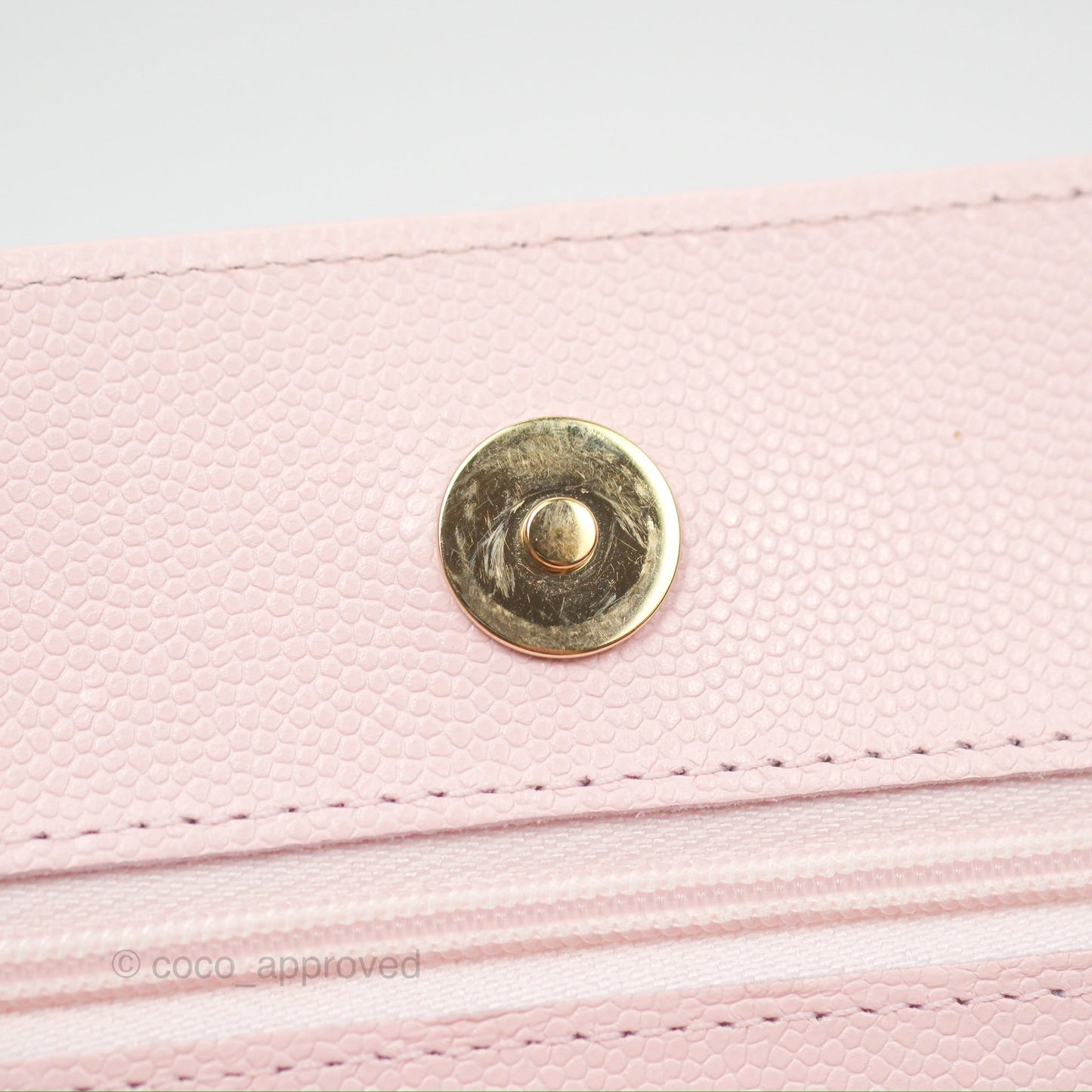 Chanel Quilted Classic Wallet On Chain WOC Pink Caviar Gold Hardware