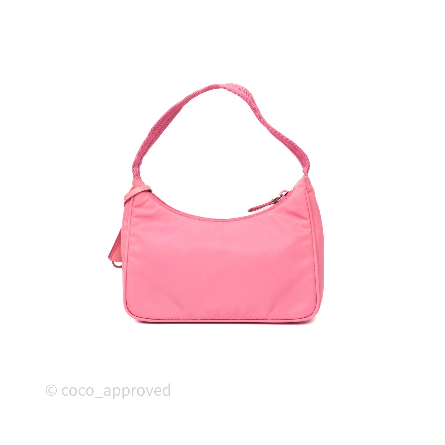 Prada Re-Edition 2005 Nylon Mini Bag Pink Silver Hardware