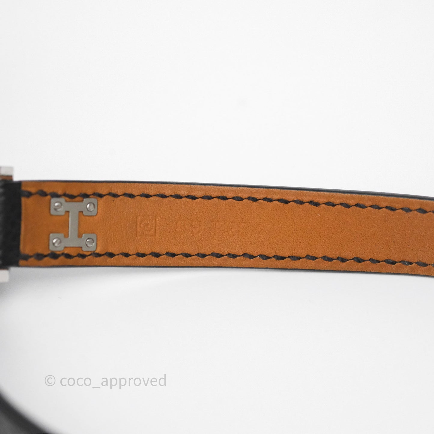 Hermes Medor Watch Mini Model Black Double Strap & Orange Strap