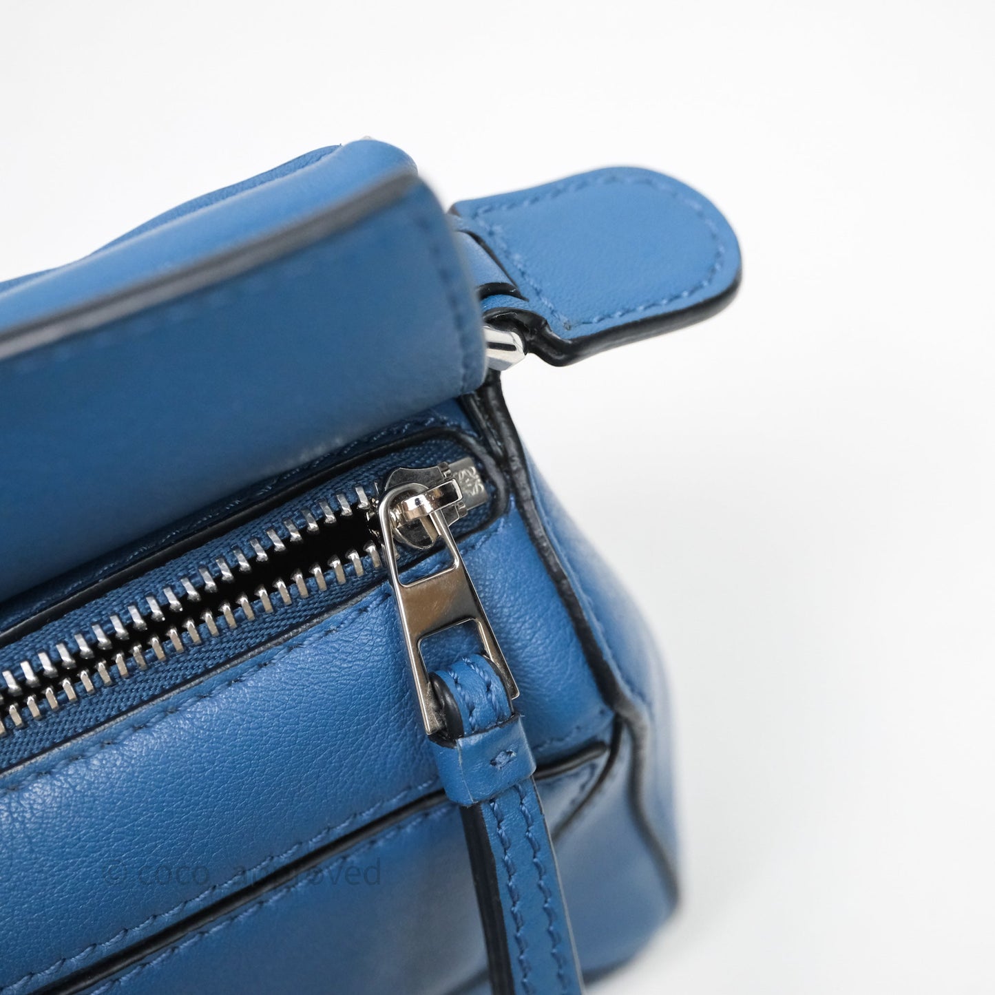 Loewe Mini Puzzle Bag Blue Calfskin