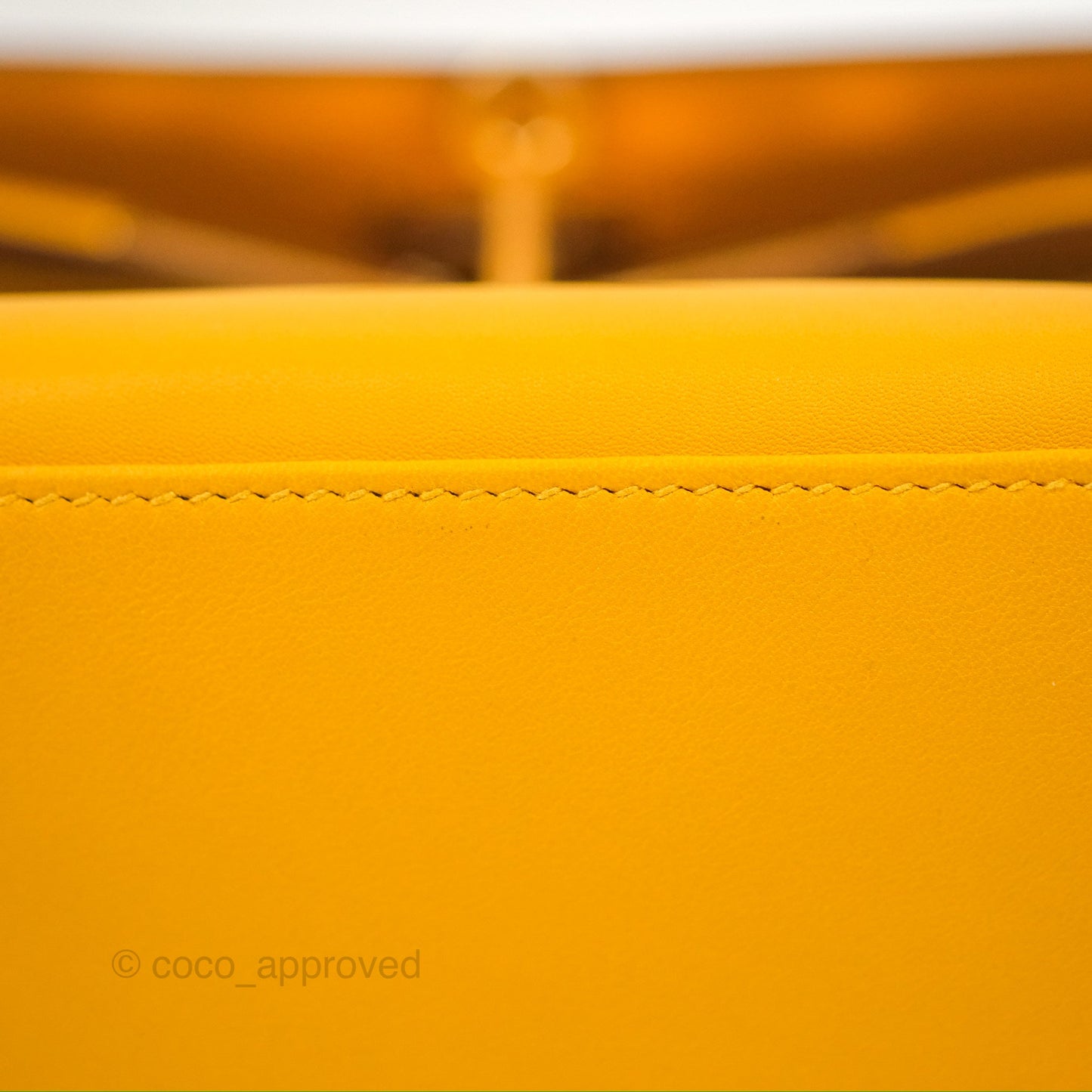 Hermès Kelly Mini Pochette Jaune Ambre Swift Gold Hardware