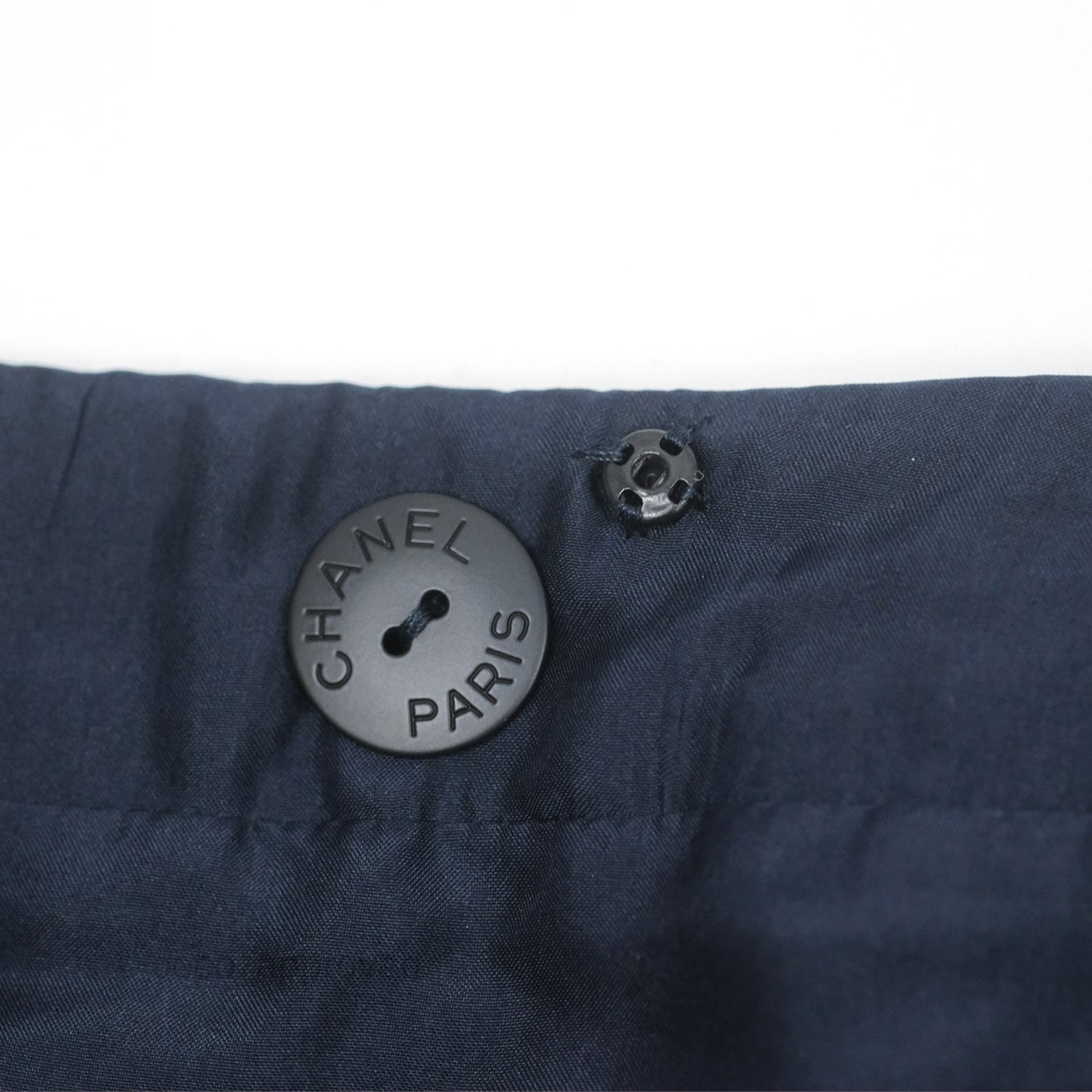 Chanel Tweed Skirt Navy Size 36