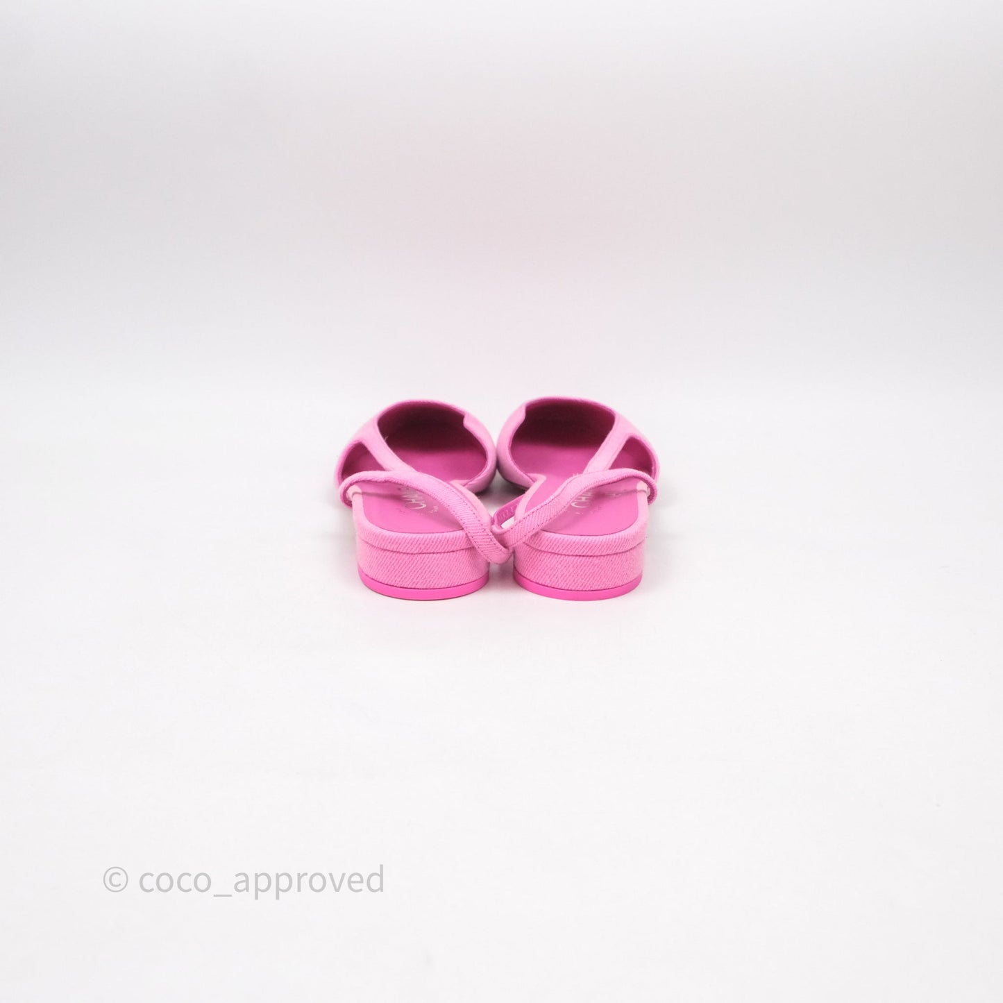 Chanel Classic Slingback Flats Pink Size 38.5