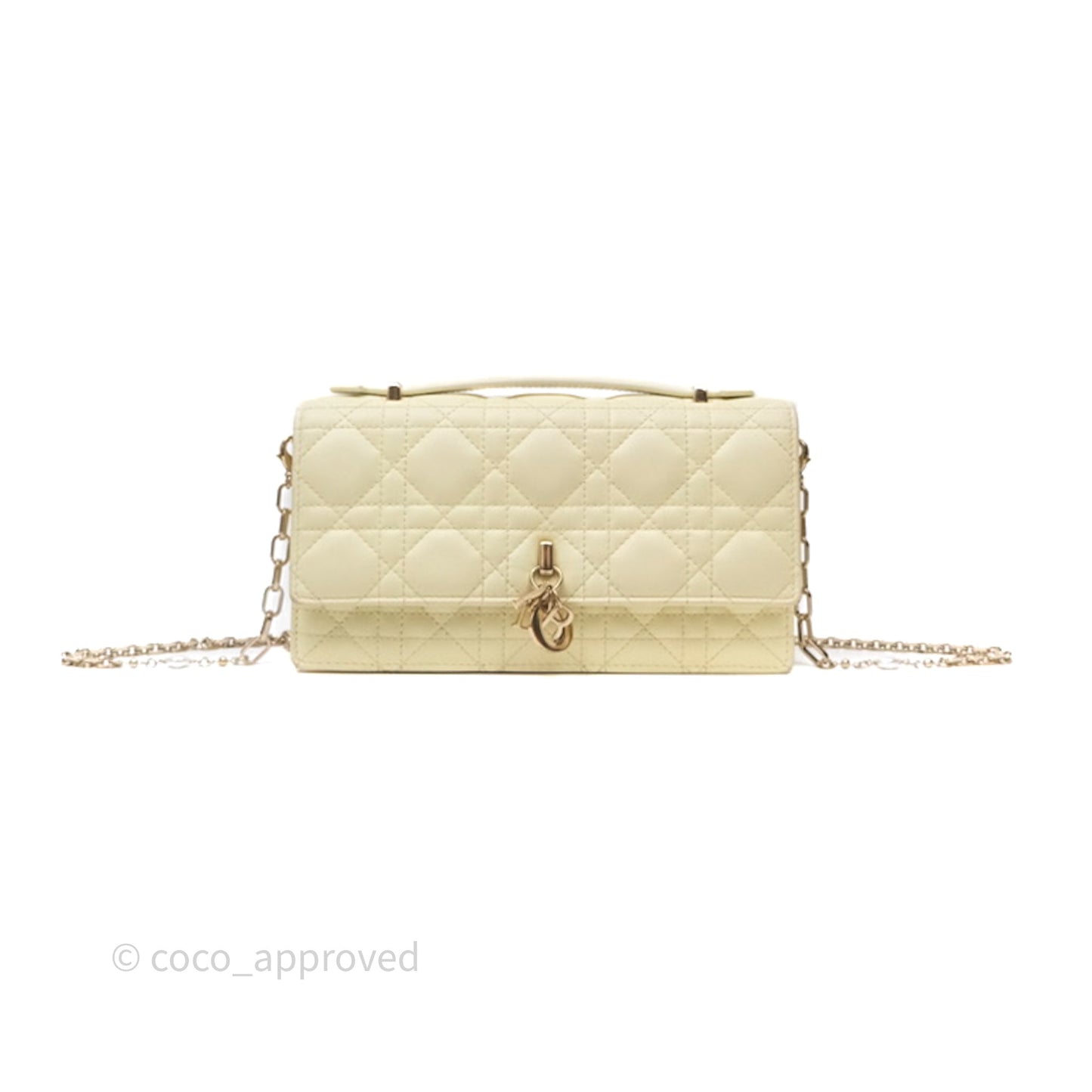 Christian Dior My Dior Mini Bag Yellow Cannage Lambskin Gold Hardware