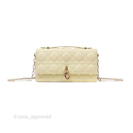 Christian Dior My Dior Mini Bag Yellow Cannage Lambskin Gold Hardware