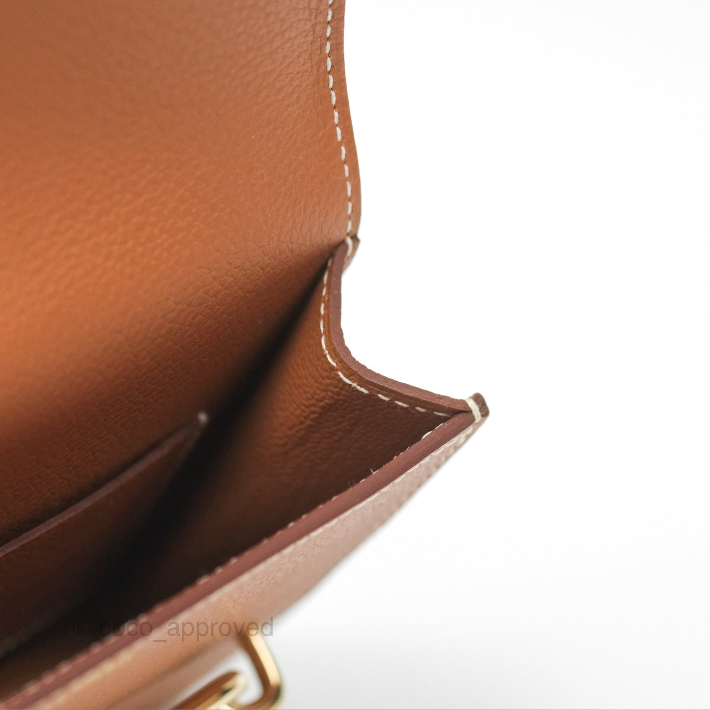 Hermès Roulis Slim Wallet Gold Evercolor Gold Hardware