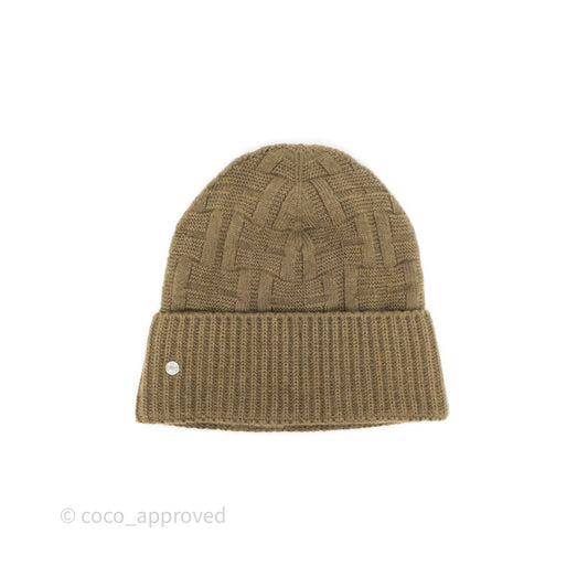 Hermes Knit Beanie Wool Vert Treillis