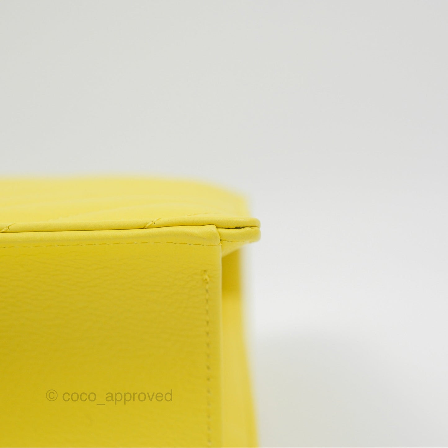 Chanel Chevron Square Envelope Flap Bag Yellow 19C