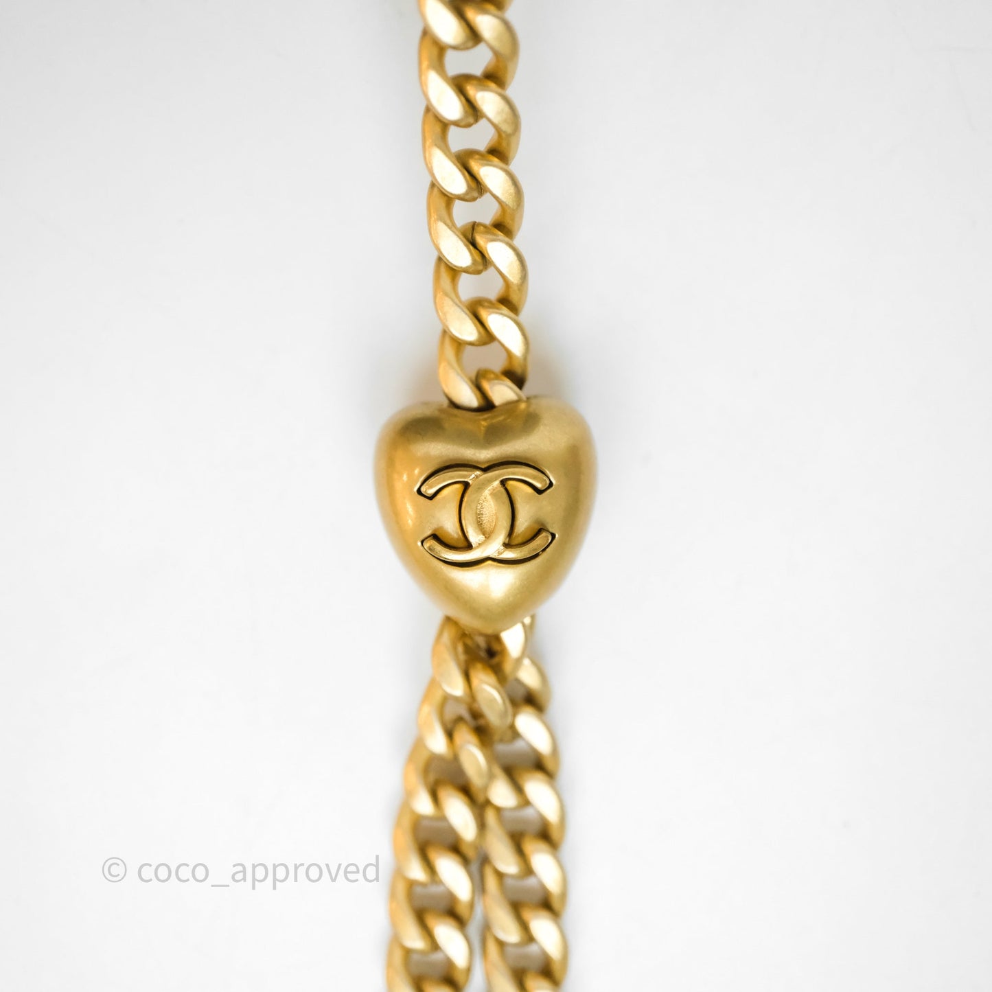 Chanel Vanity with Heart Adjustable Chain Black Caviar Aged Gold Hardware
