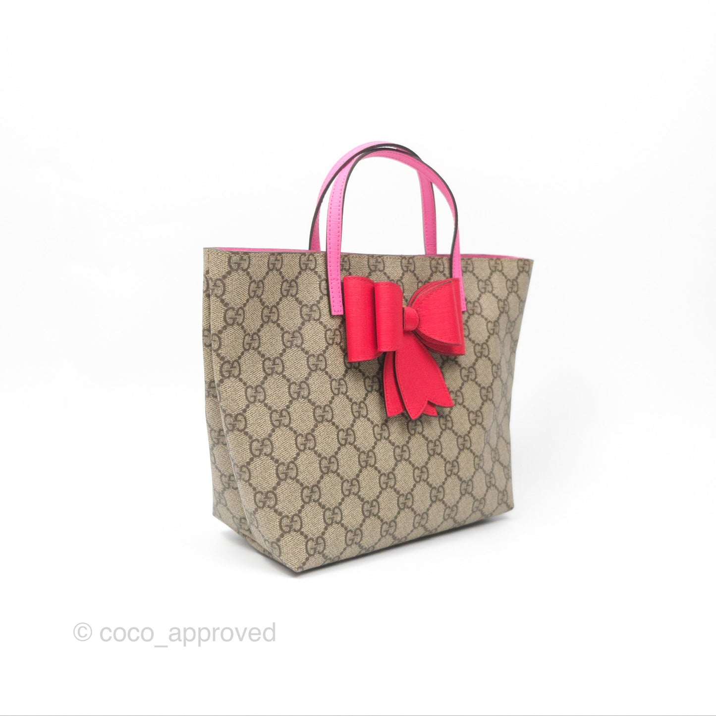 Gucci Kids Bow Tote Bag GG Supreme Monogram