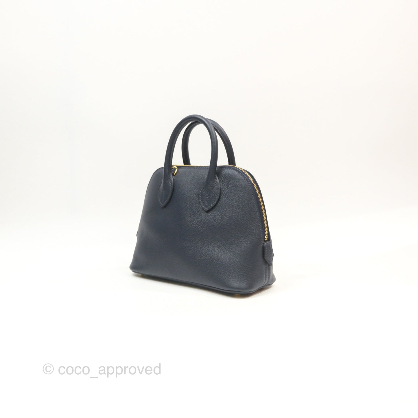 Hermès Bolide Mini 1923 Bleu Nuit 2Z Evercolor Gold Hardware
