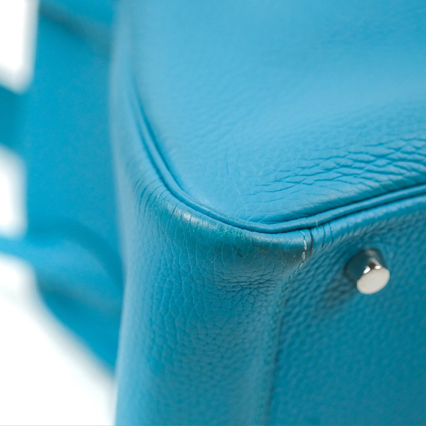 Hermès Lindy 34 Blue Paon Clemence Palladium Hardware