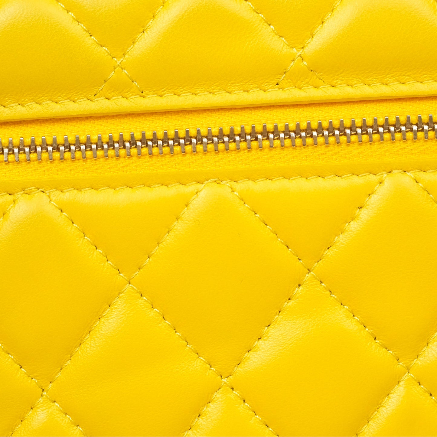 Chanel Lacquered Chain Mini WOC Yellow Lambskin