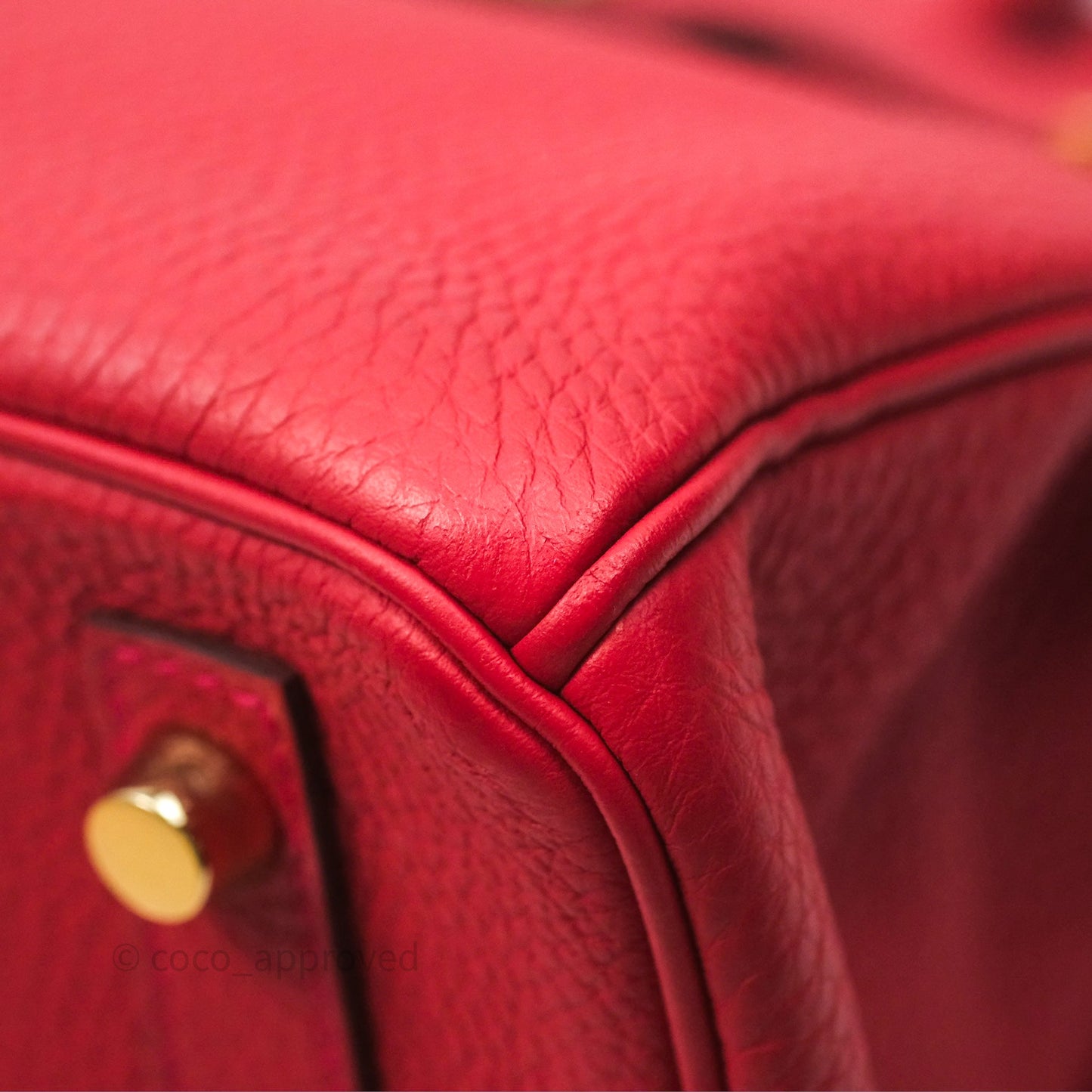 Hermès Birkin 30 Retourne Geranium D5 Togo Gold Hardware
