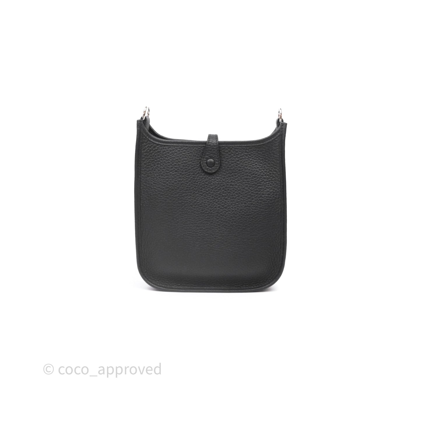Hermès Mini Evelyne 16 Noir 89 Clemence Palladium Hardware