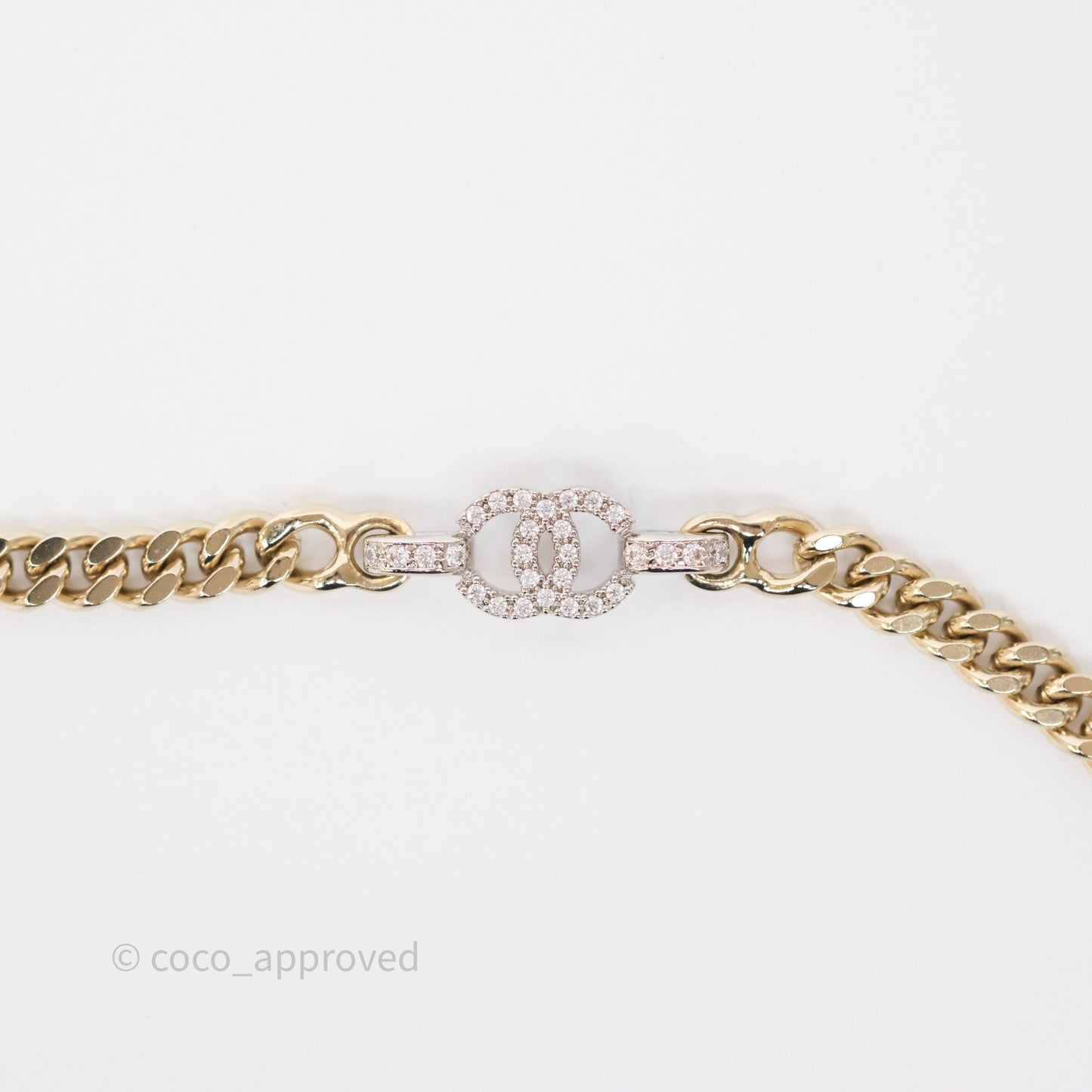Chanel Crystals CC Chain Belt Gold Tone 22S