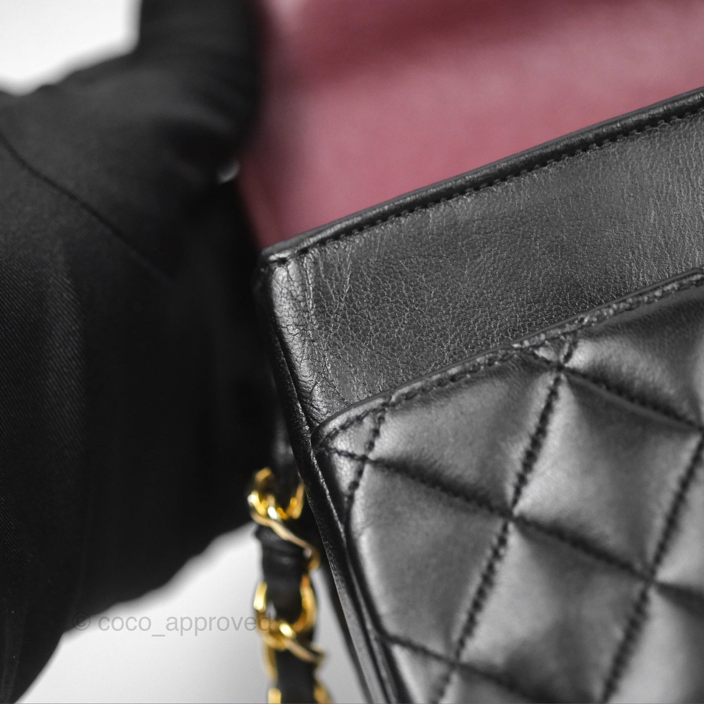 Chanel Vintage Mini Circled CC Flap Bag Black Lambskin 24K Gold Hardware