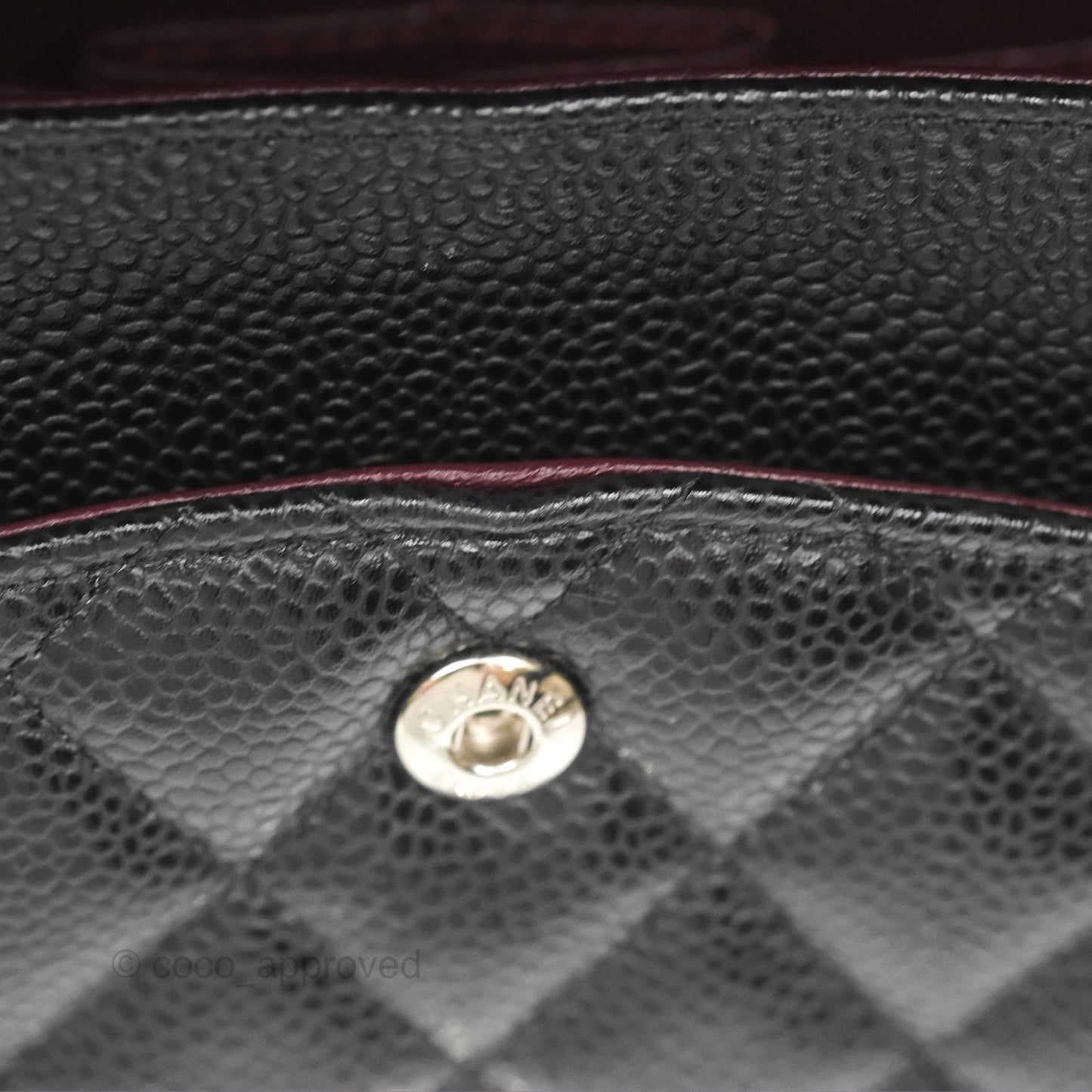 Chanel Classic M/L Medium Flap Quilted Black Caviar Silver Hardware