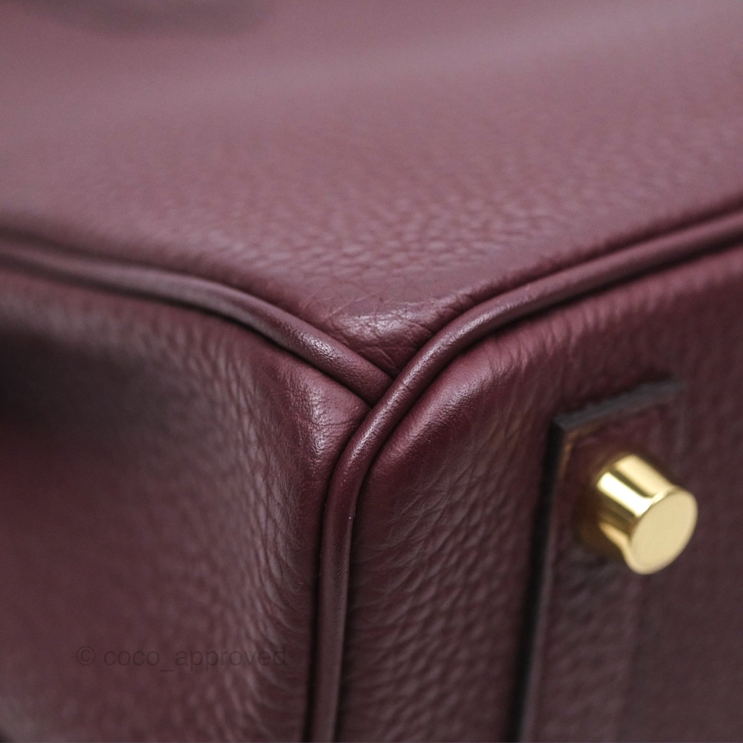 Hermès Birkin 25 Retourne Bordeaux Togo Gold Hardware