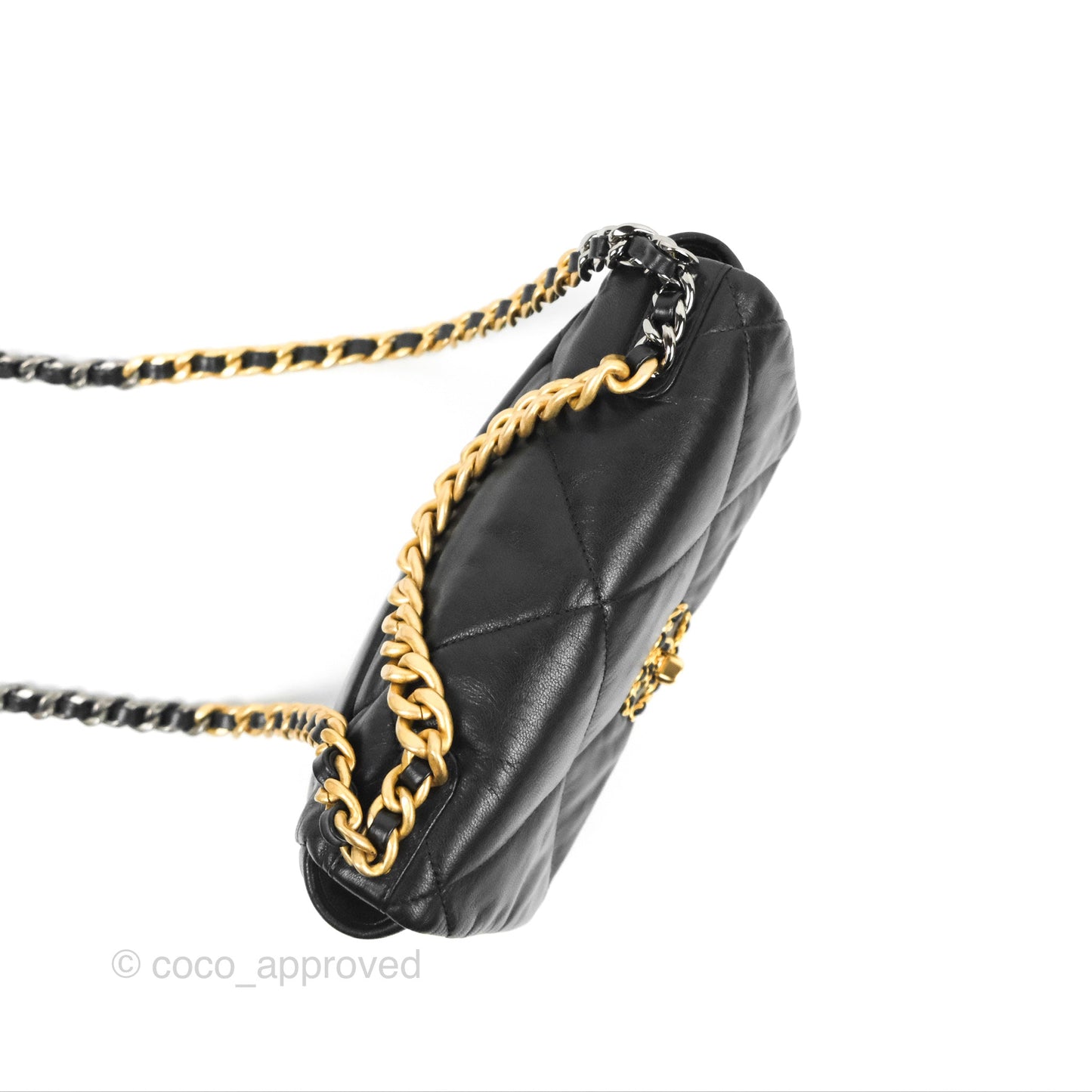 Chanel 19 Small Black Goatskin Mixed Hardware