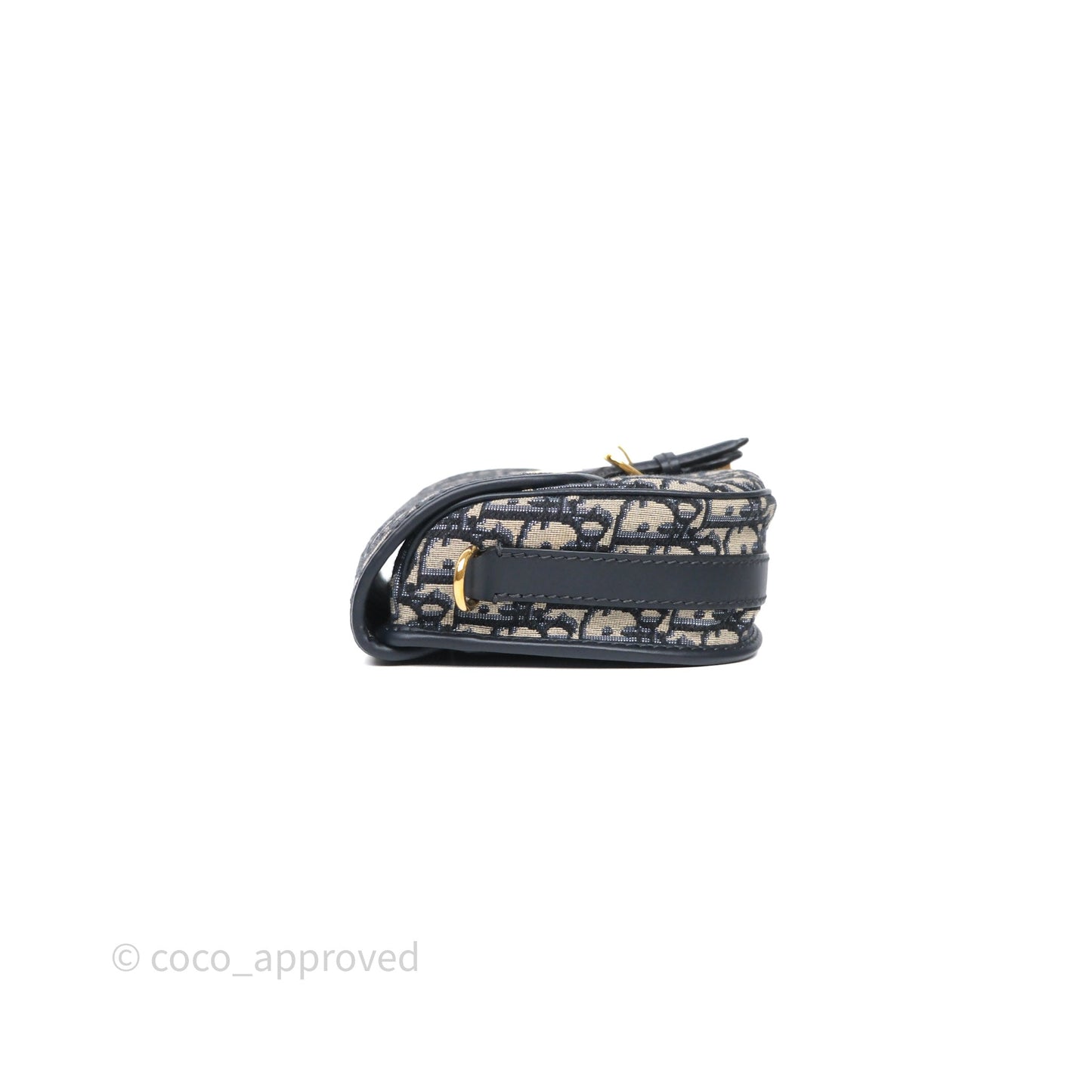Christian Dior Medium Bobby Bag Blue Oblique Jacquard Canvas