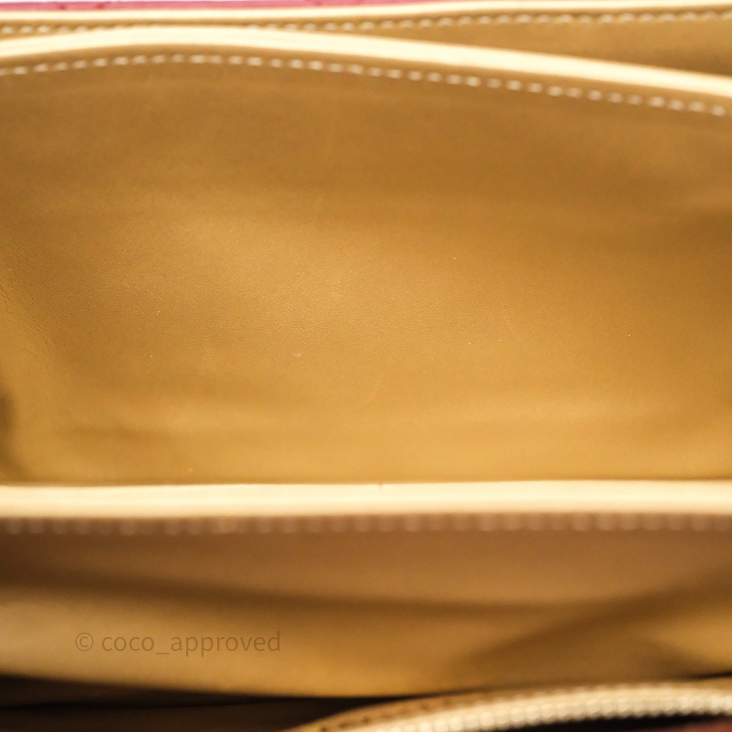 Chanel Quilted Accordion Flap Bag with Button on Chain Burgundy Lambskin Aged Gold Hardware 22A