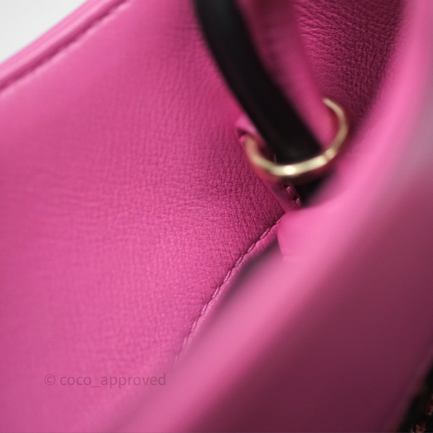 Chanel 31 Large Shopping Bag Leaves Printed Canvas/ Calfskin Pink