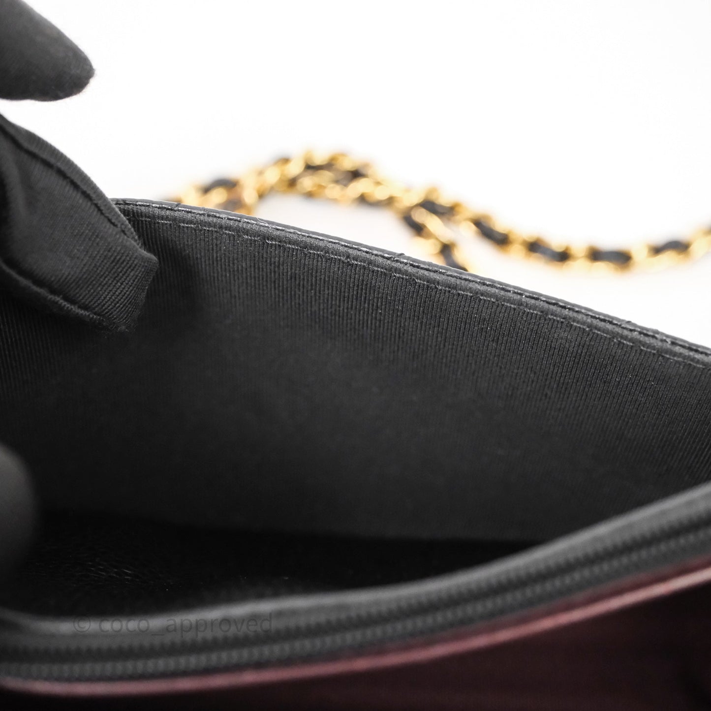 Chanel Quilted WOC Black Caviar Gold Hardware