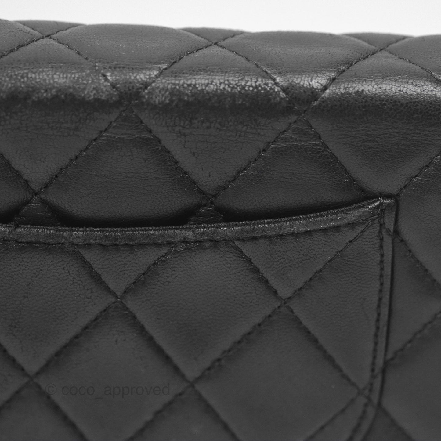 Chanel Quilted Wallet on Chain WOC Black Lambskin Palladium Hardware