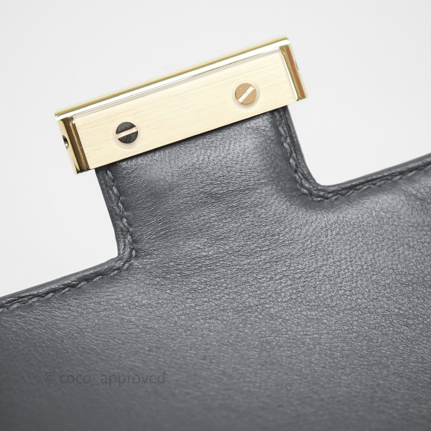 Hermès Constance Elan Ardoise 85 Epsom Gold Hardware