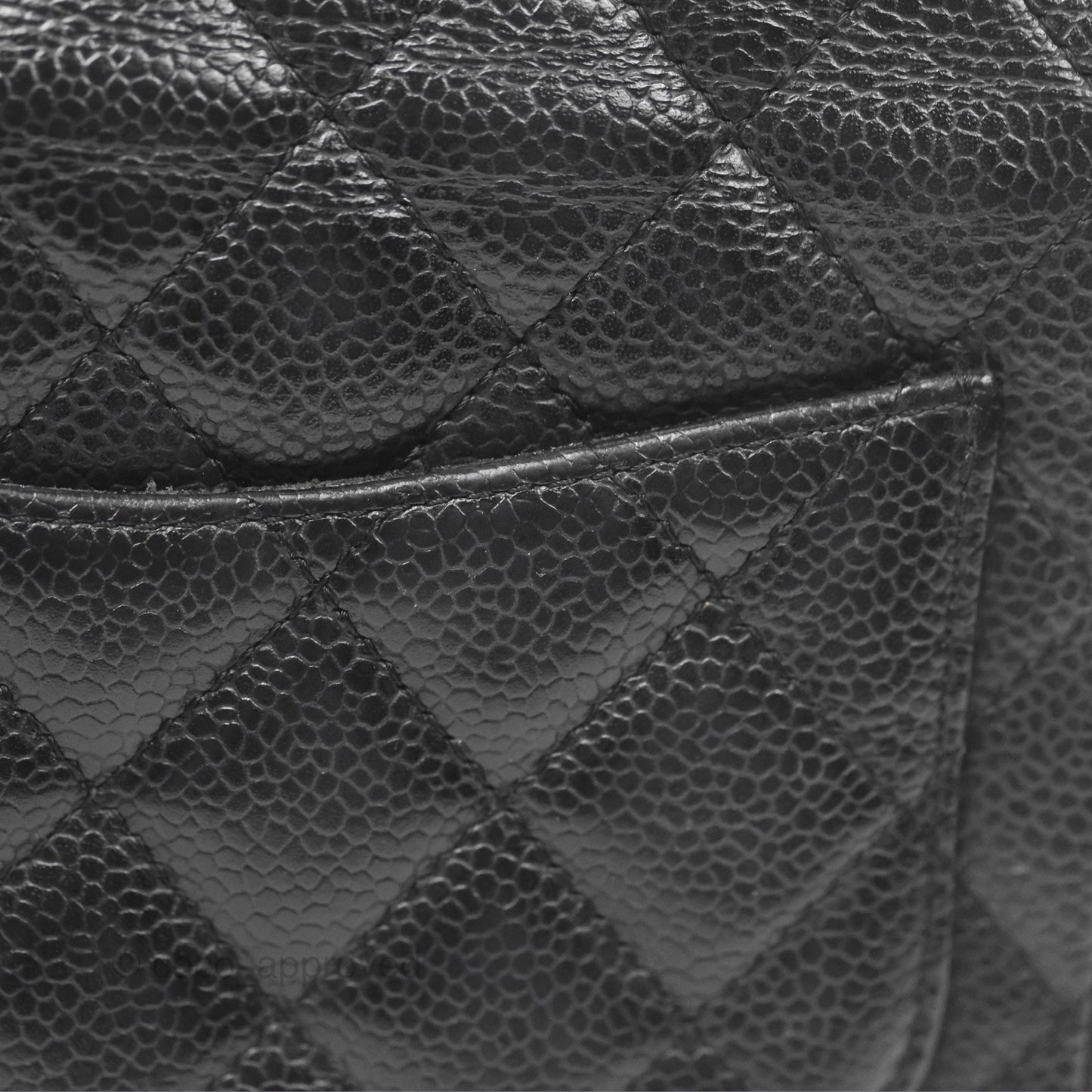 Chanel Vintage Mini Square Quilted Black Caviar Gold Hardware