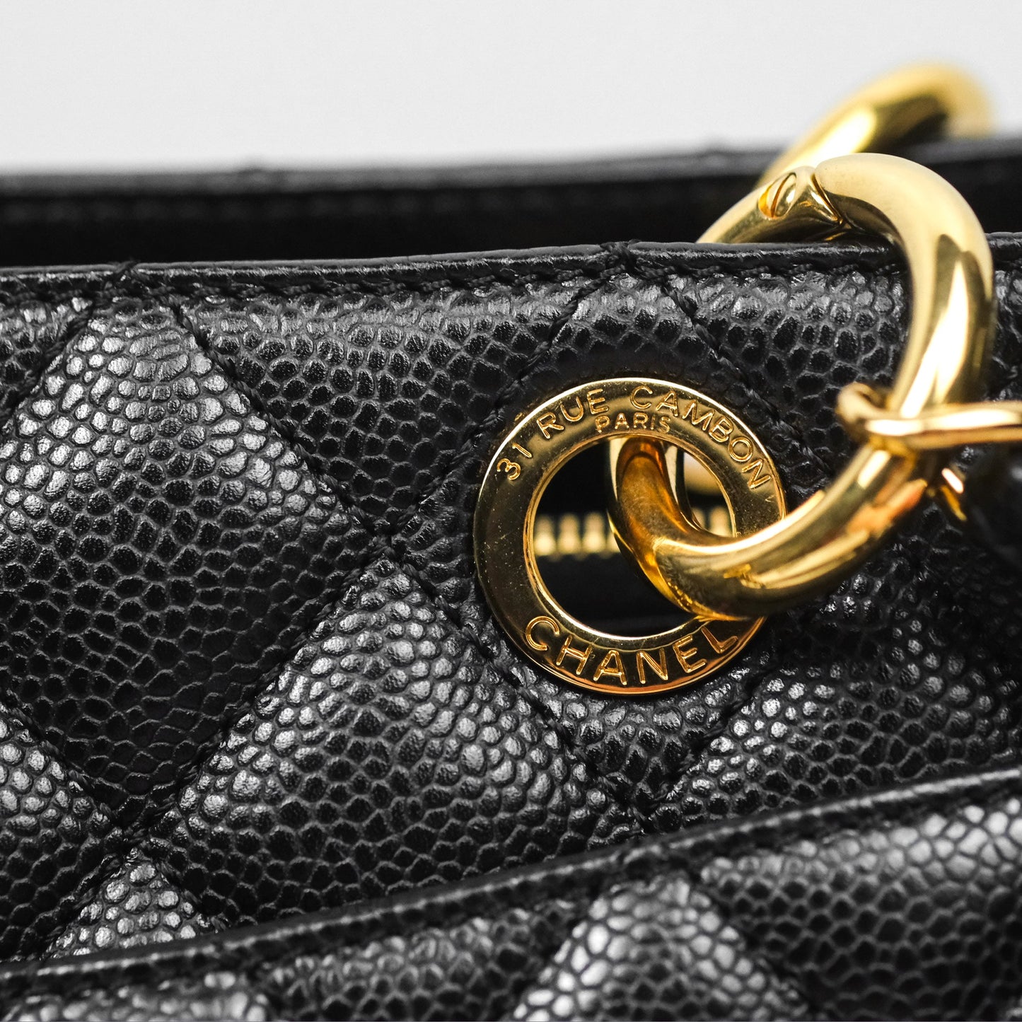 Chanel GST Black Caviar Gold Hardware
