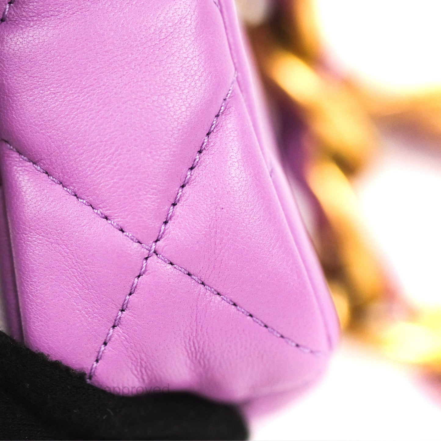 Chanel Quilted Mini CC Funky Town Flap Purple Lambskin Gold Hardware