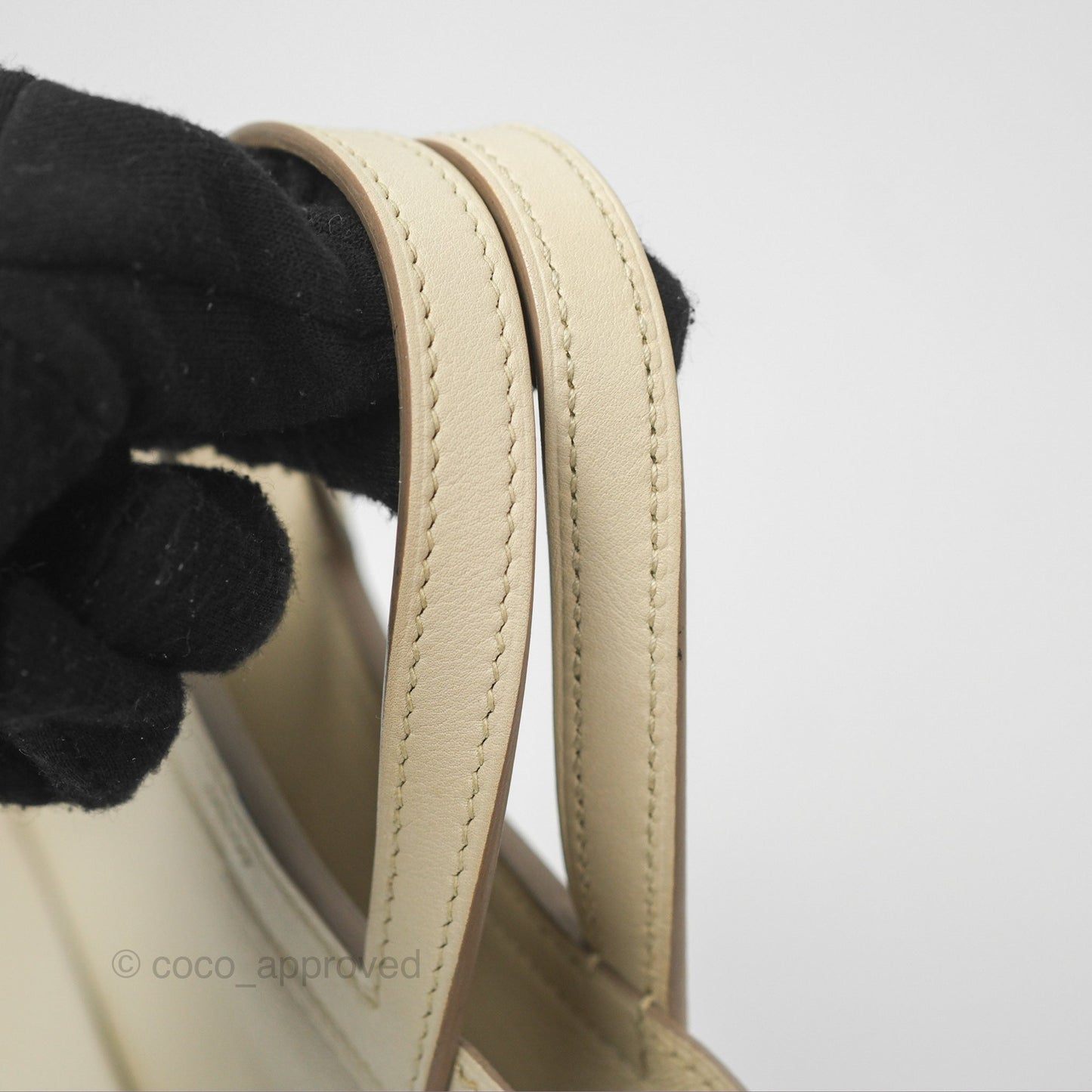 Hermès Halzan 22 Mini Craie Swift Palladium Hardware