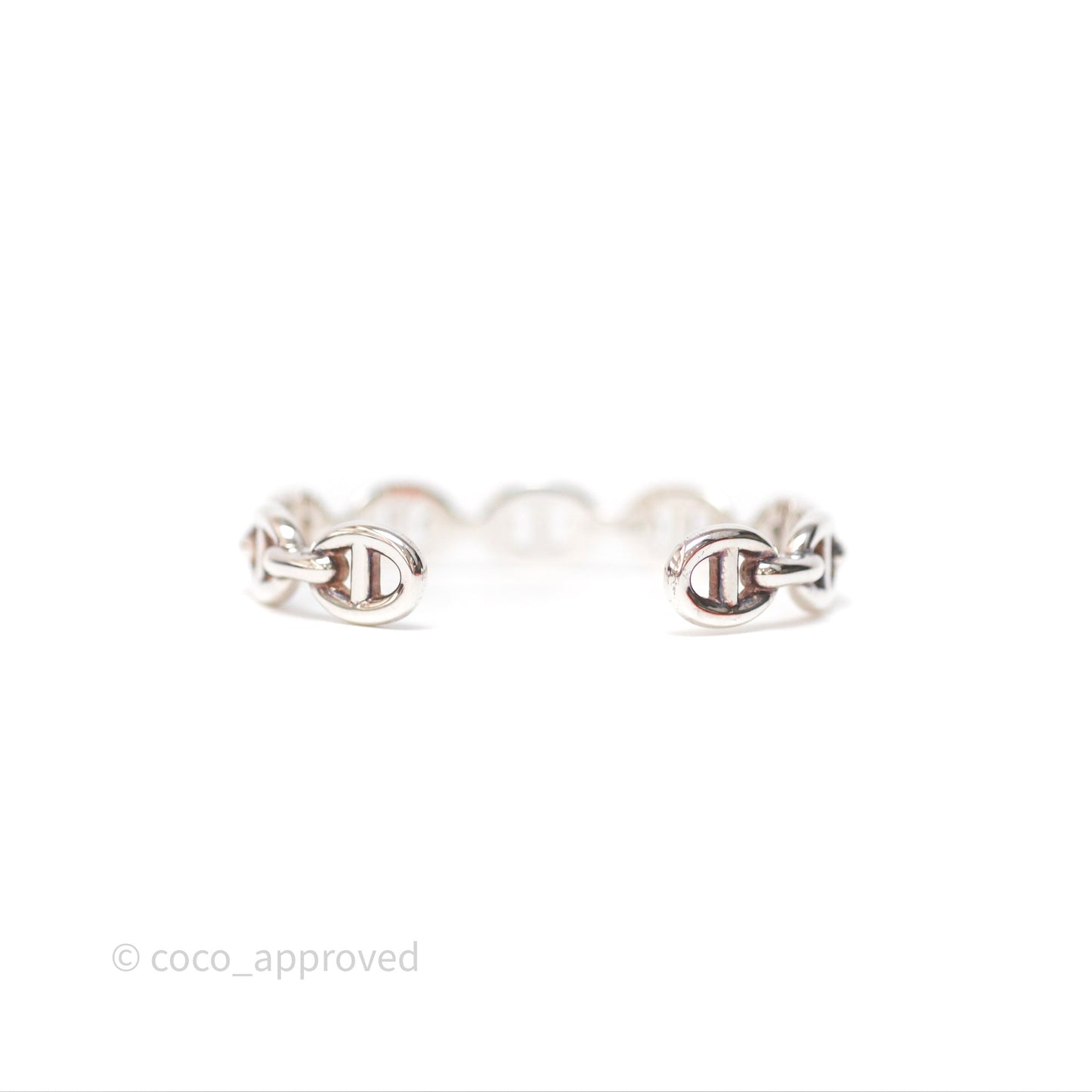 Hermès Chaine d'Ancre Bracelet Silver Hardware Size SH
