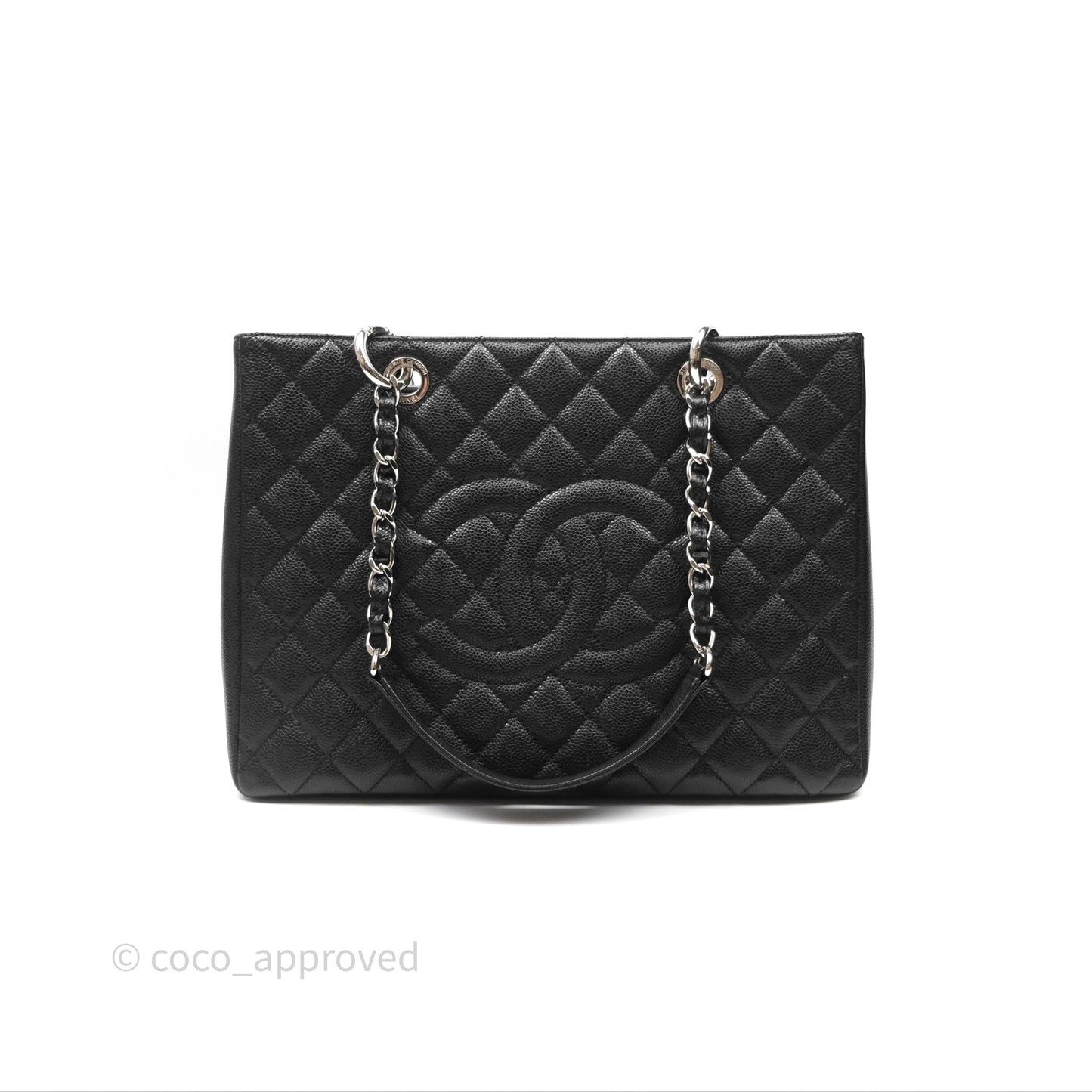 Chanel GST Black Caviar Silver Hardware