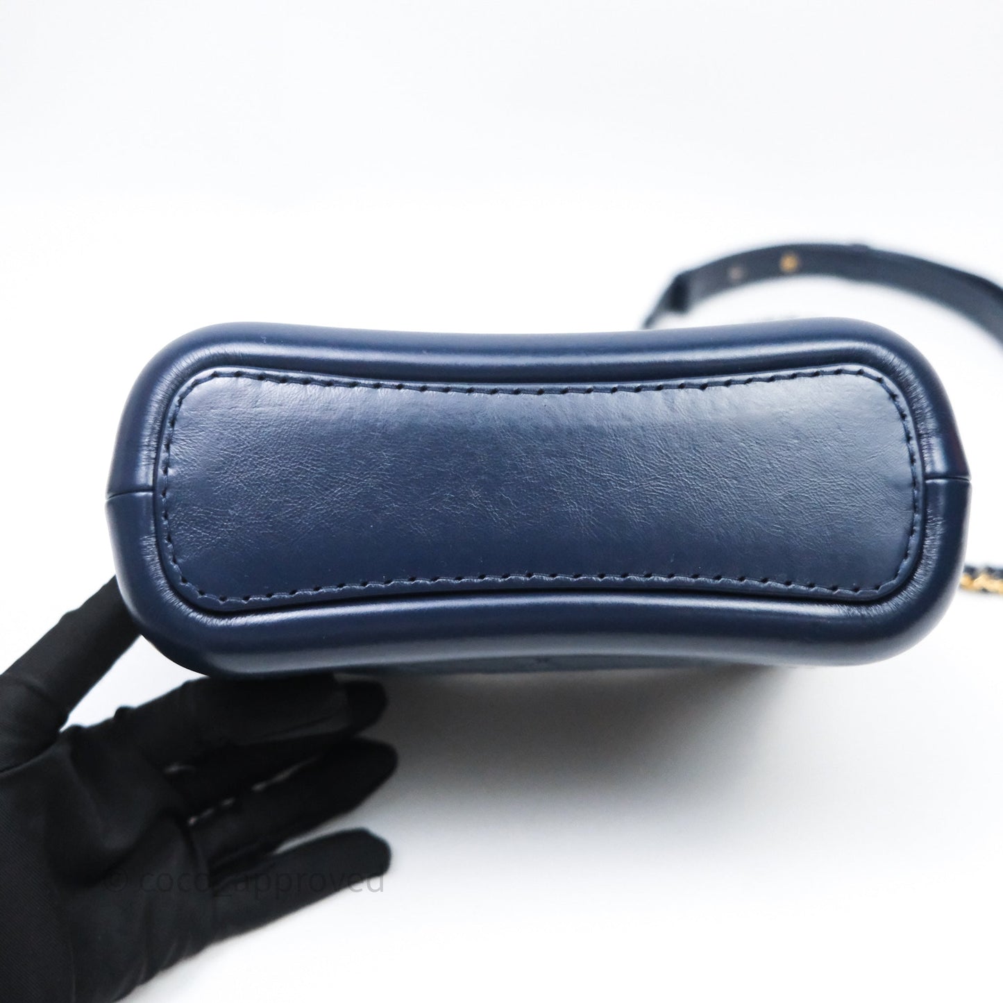 Chanel Quilted Small Gabrielle Hobo Navy Aged Calfskin Mixed Hardware