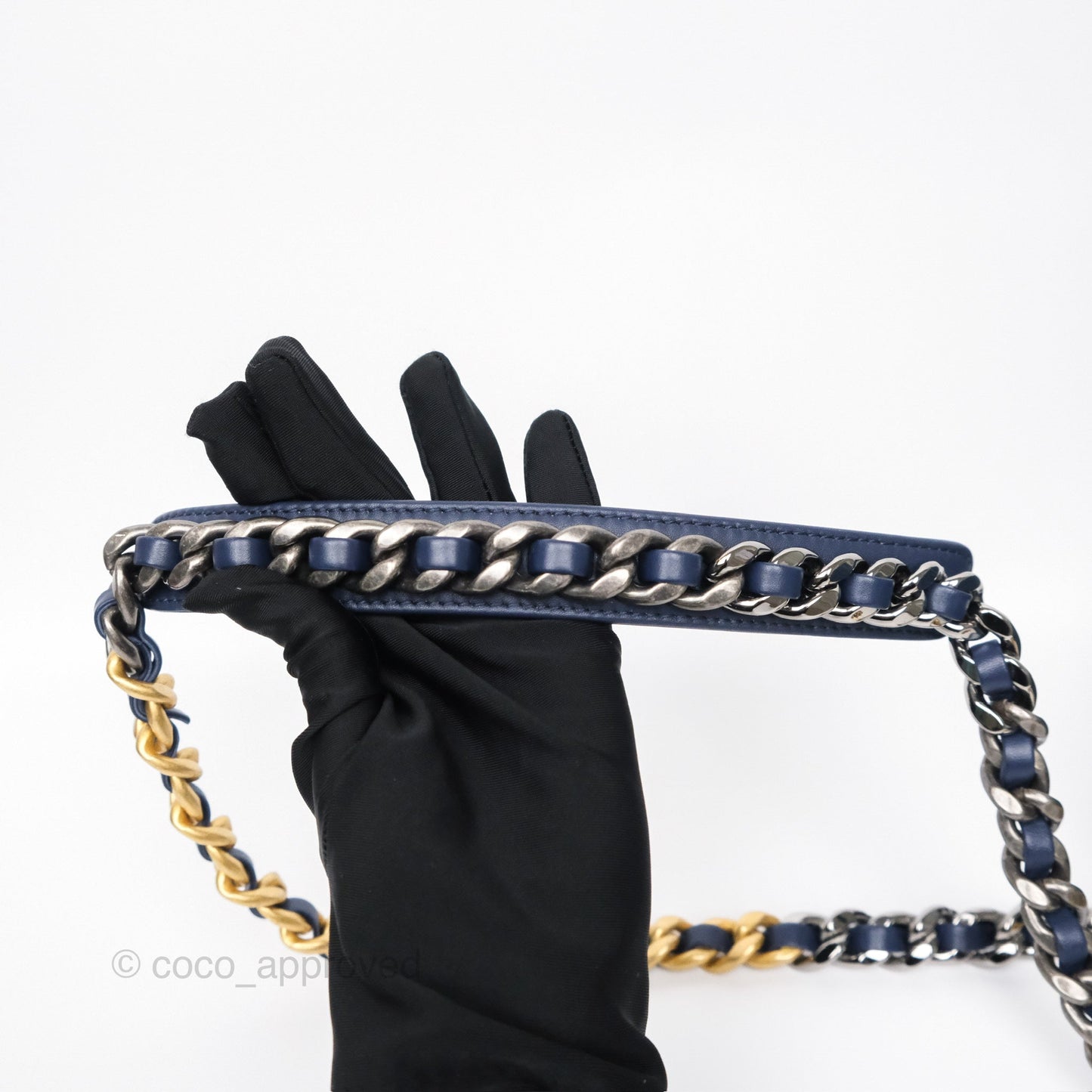 Chanel 19 Medium Dark Denim Mixed Hardware