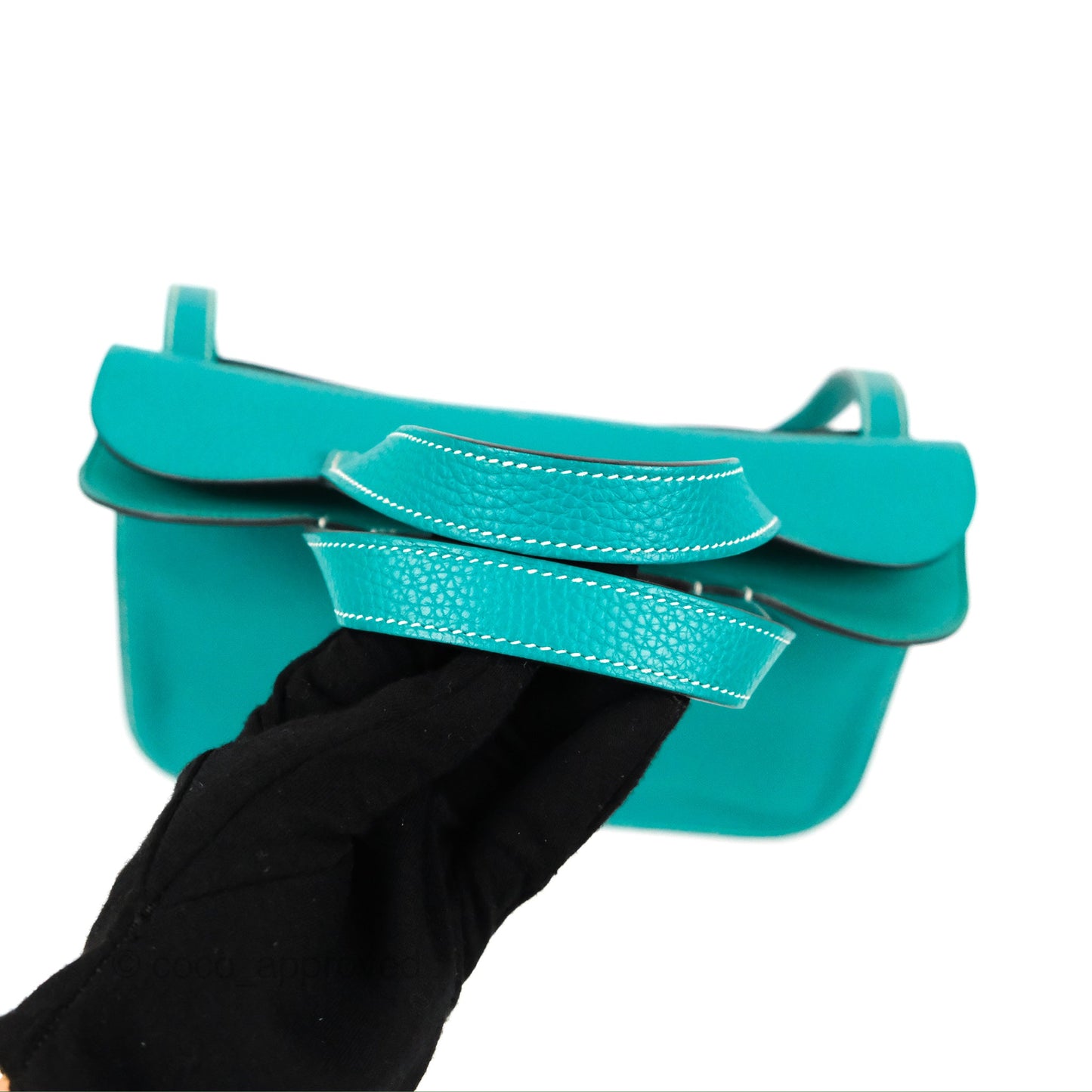 Hermès Halzan 31 Vert Verone Clemence Palladium Hardware
