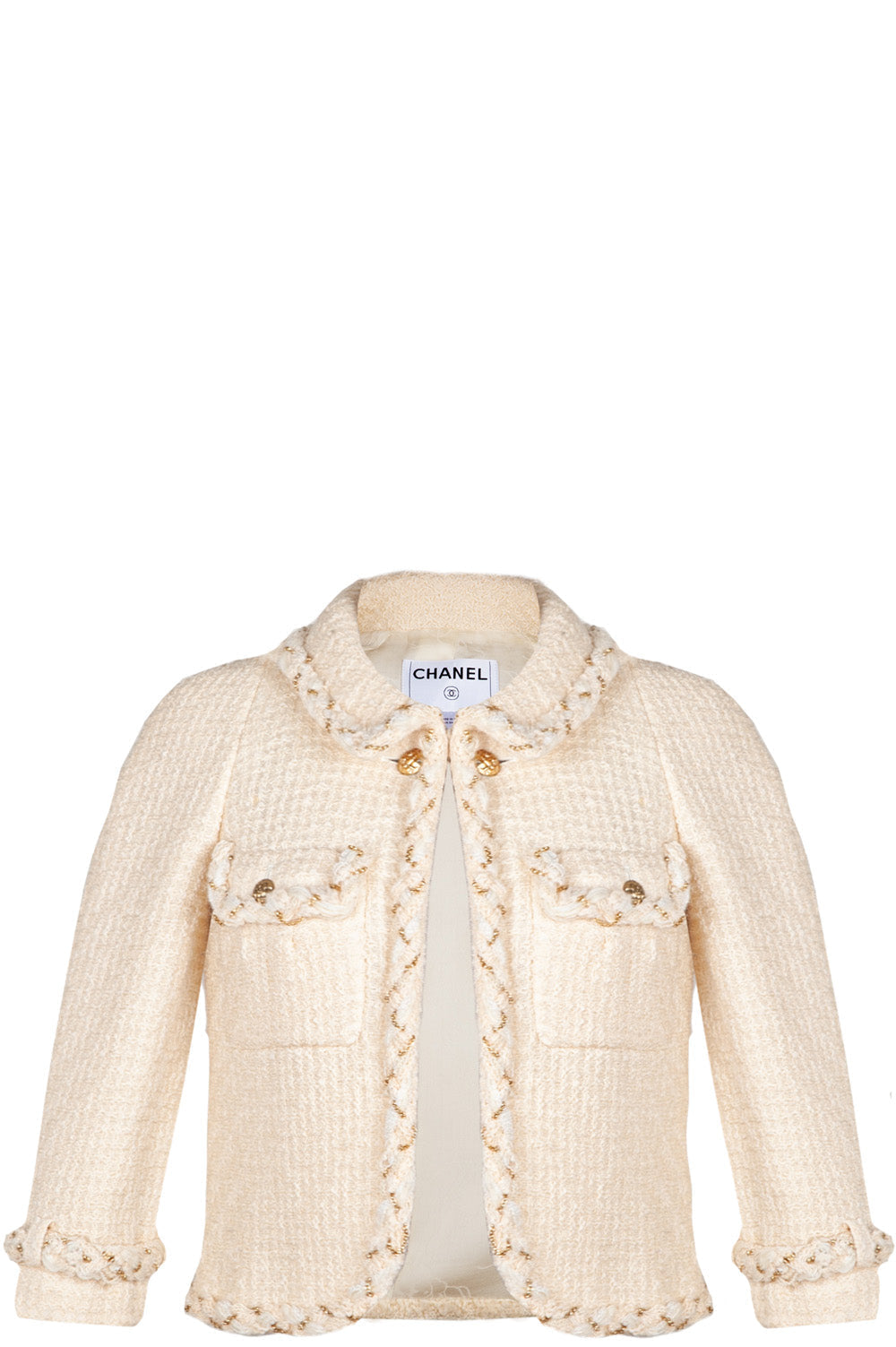 CHANEL Tweed Jacket Ivory 07A