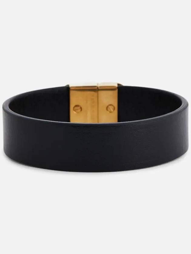 Luxury Balenciaga BB Slim Cuff Bracelet Black