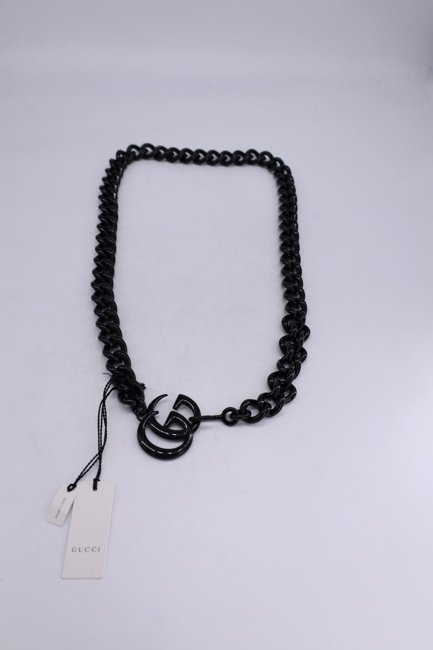 Luxury Gucci Trending 2025 GG Marmont Chain-Link Belt in Black Metal