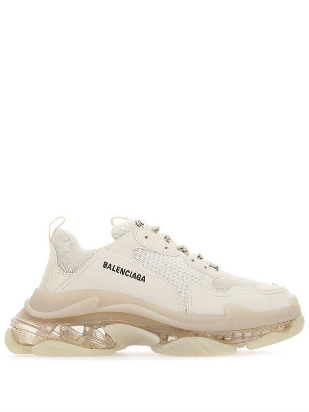 Luxury Balenciaga Triple S Clear Sole Low Top Sneakers Beige