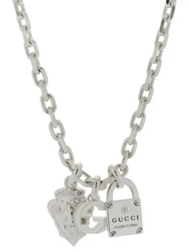 Luxury Gucci Trending 2025 Trademark Chain Pendant Necklace Silver