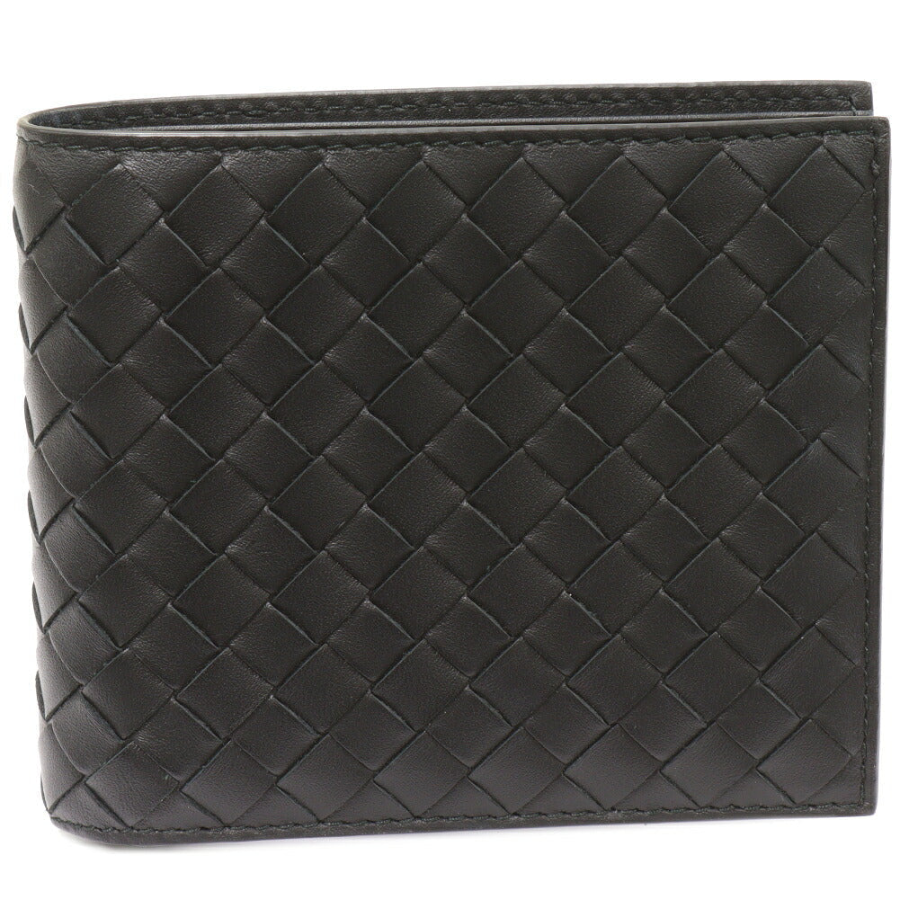 Luxury Bottega Veneta Intrecciato Calf Wallet Black