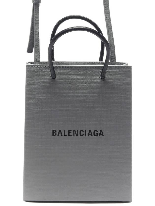Luxury Balenciaga Logo Top Handle Tote Bag Grey