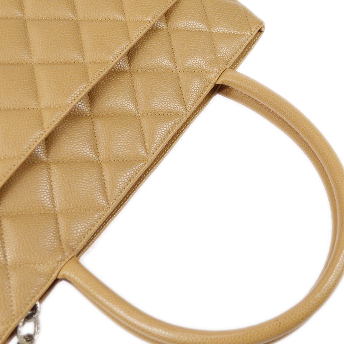 Luxury Chanel 2006-2008 Medallion Tote SHW Beige Caviar