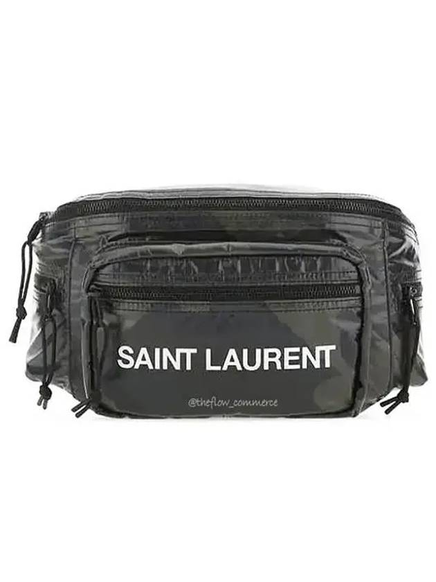 Luxury Saint Laurent Nylon Logo Nuxx Cross Bag Camo